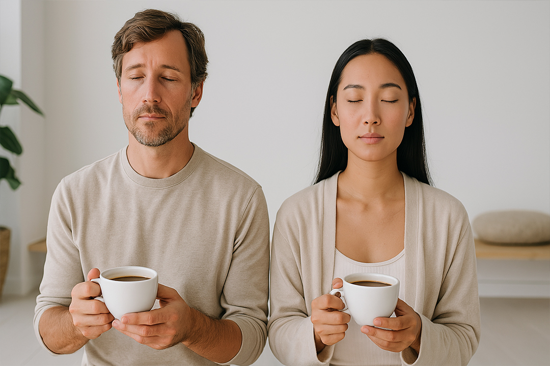 café e meditação
